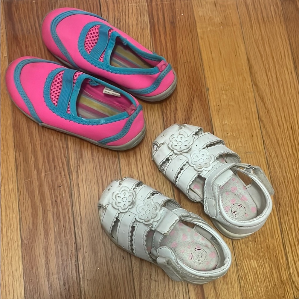 Pink and White Toddler Girl's Size 6 Shoes Bundle